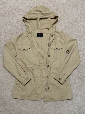 Love Tree Khaki Utility Hooded Jacket